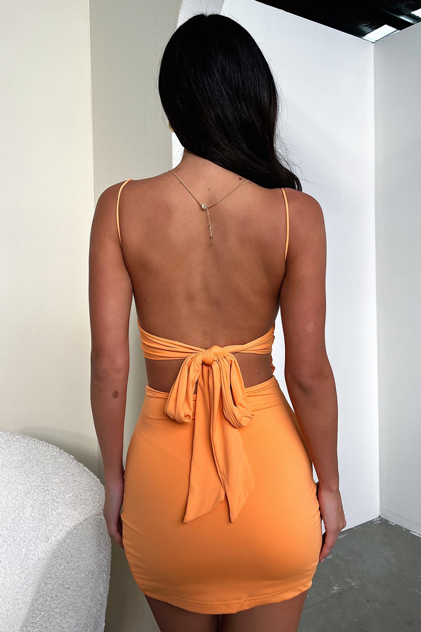 Lahni Dress - Orange-Coutiqo