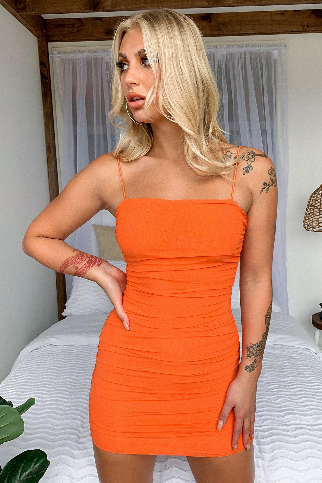 Landon Dress - Orange-Coutiqo