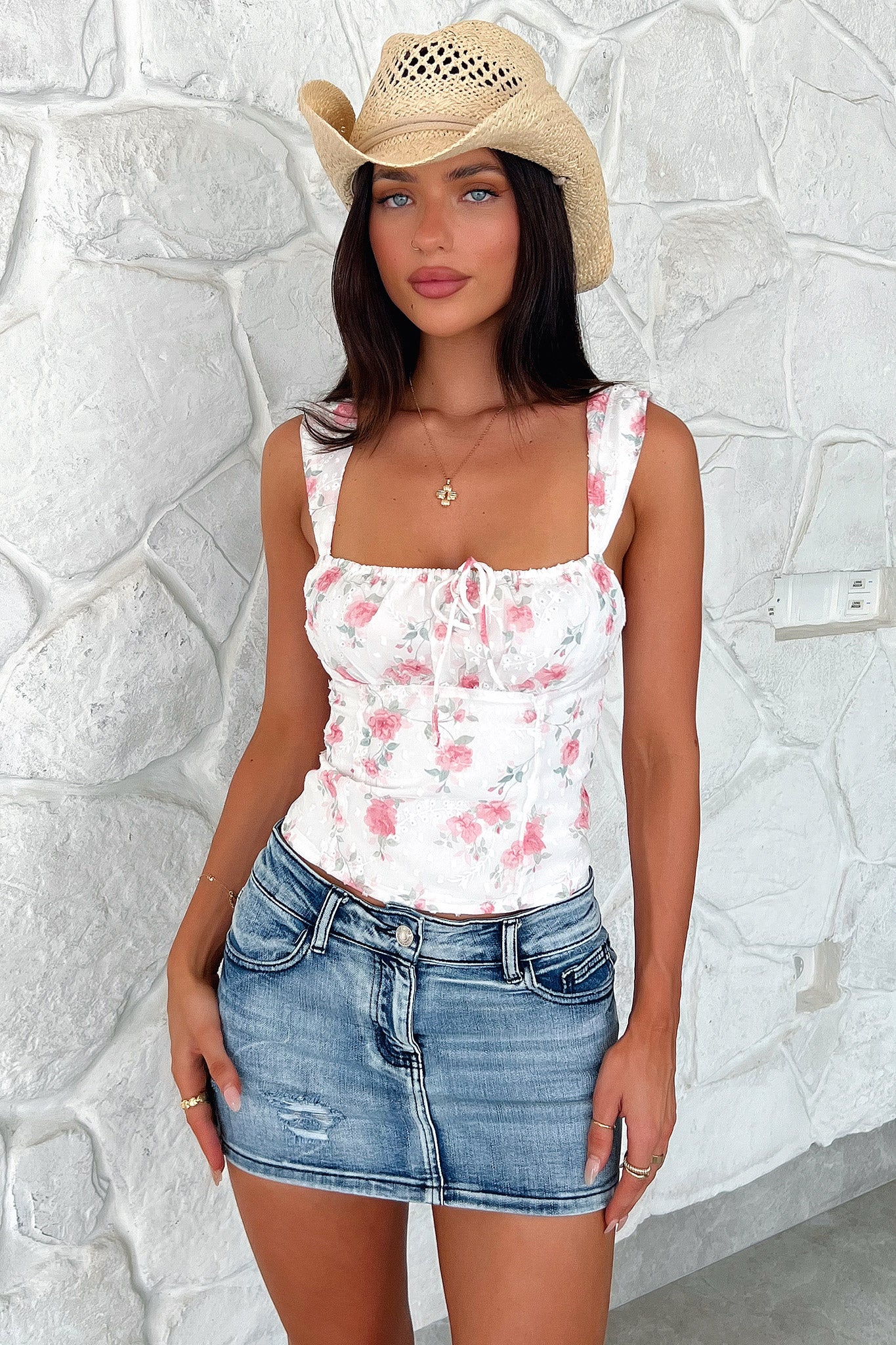 Leia Top - Pink Floral-Coutiqo