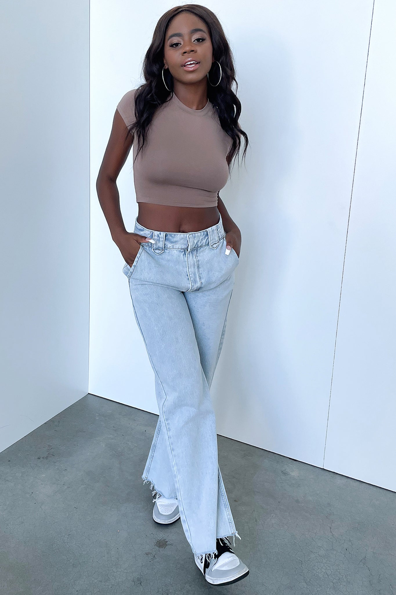 Lemar Baby Tee - Brown-Coutiqo