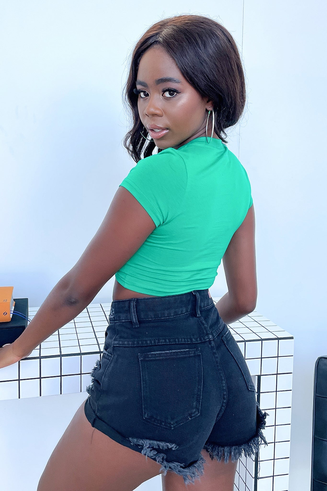 Lemar Baby Tee - Green-Coutiqo