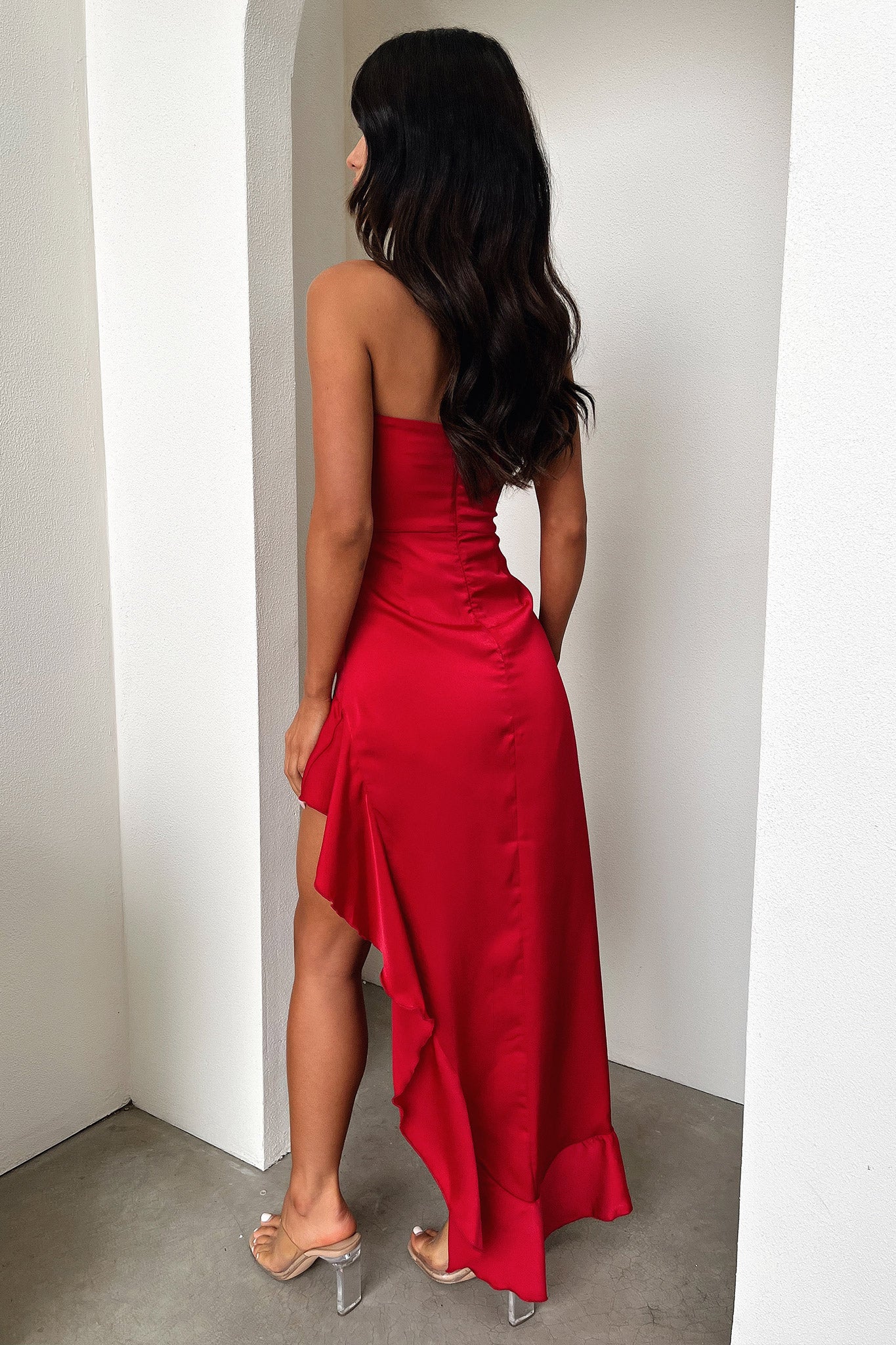 Leora Maxi Dress - Red-Coutiqo