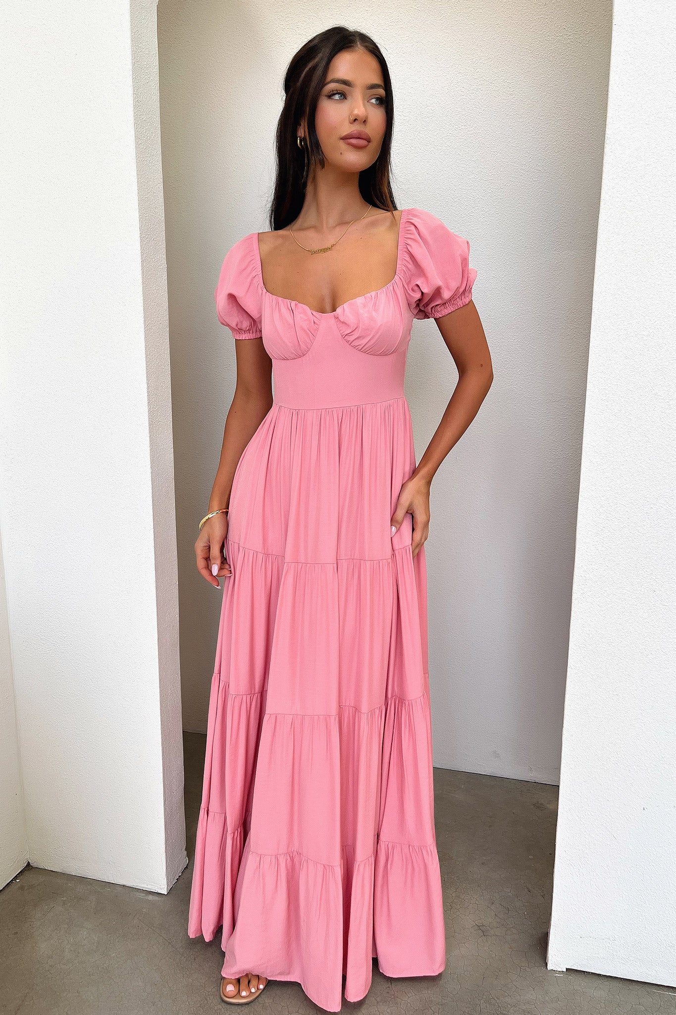 Levona Maxi Dress - Rose-Coutiqo