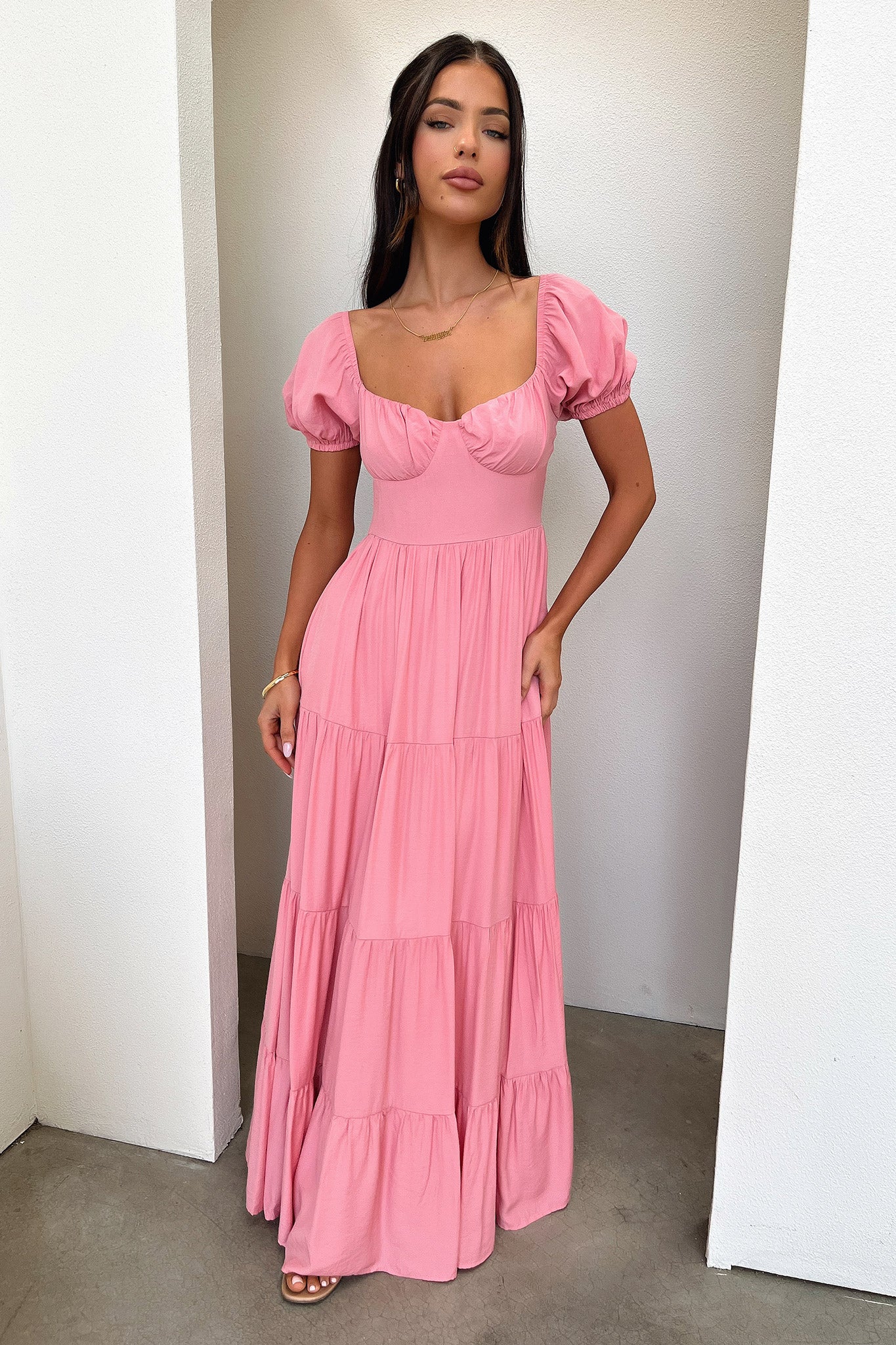 Levona Maxi Dress - Rose-Coutiqo