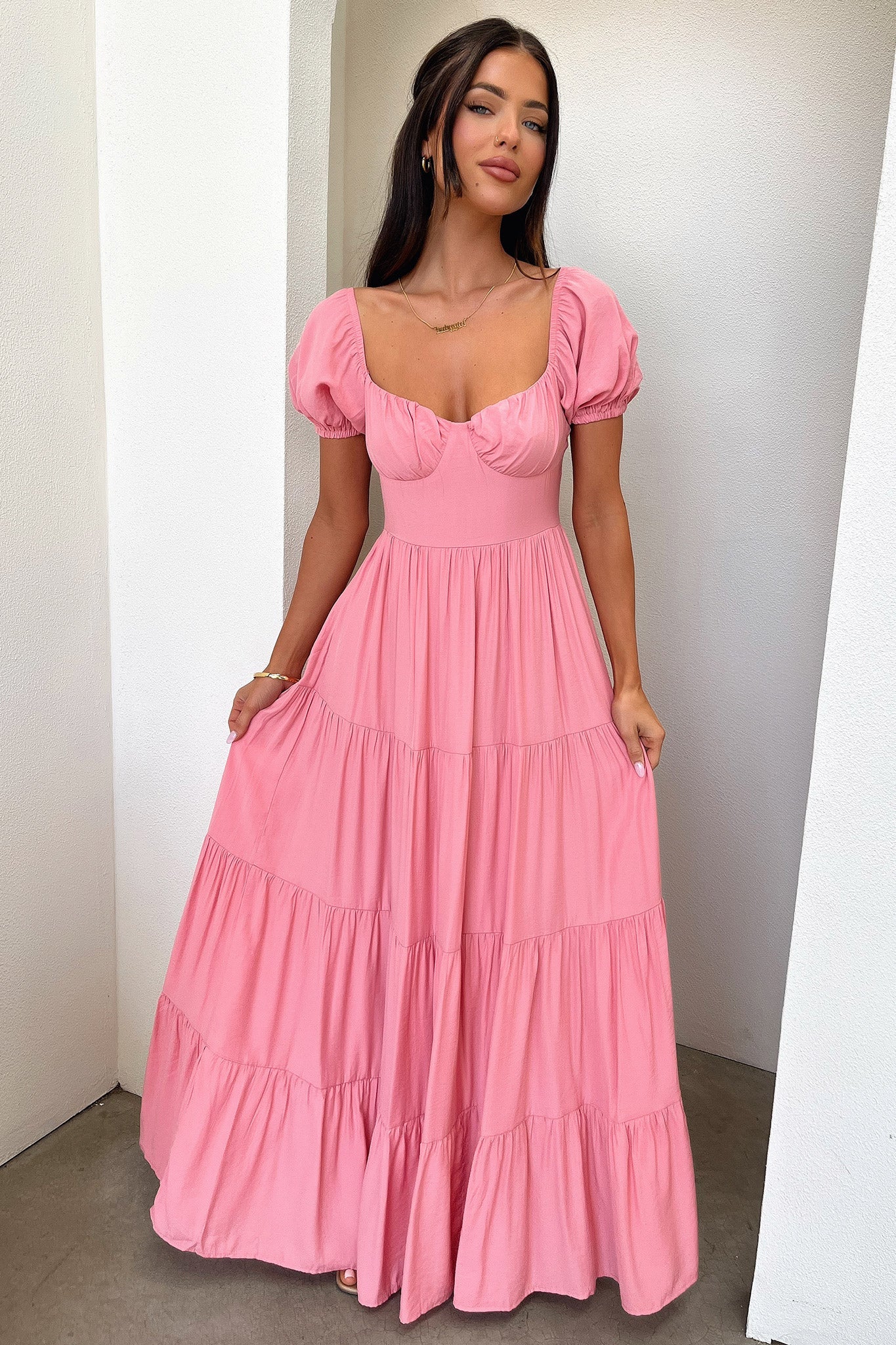 Levona Maxi Dress - Rose-Coutiqo