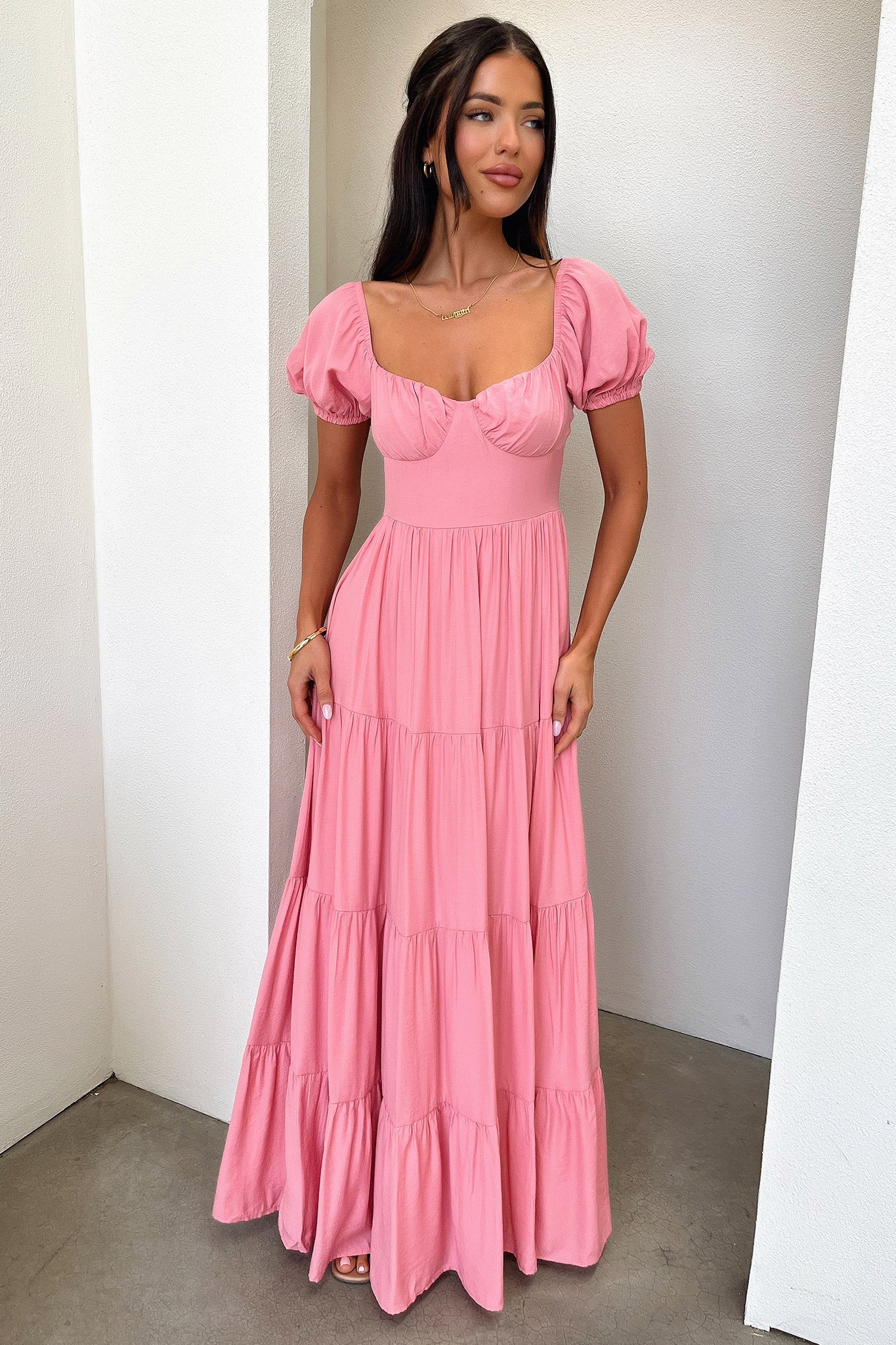 Levona Maxi Dress - Rose-Coutiqo