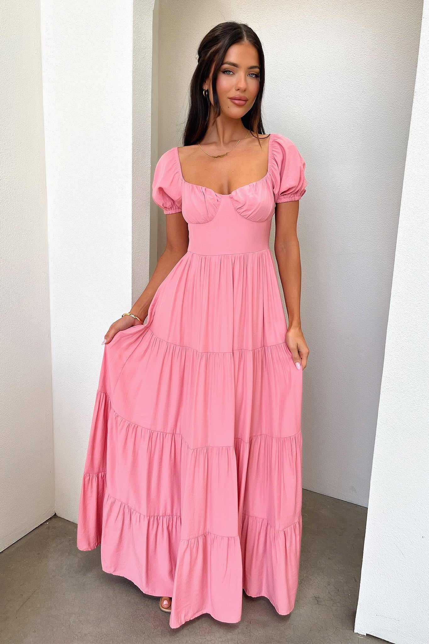 Levona Maxi Dress - Rose-Coutiqo