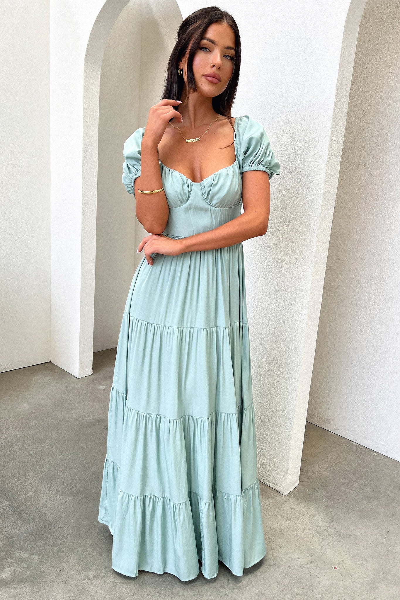 Levona Maxi Dress - Sage-Coutiqo