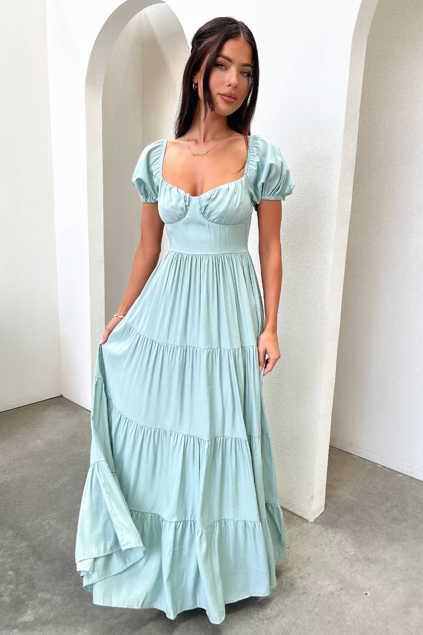 Levona Maxi Dress - Sage-Coutiqo