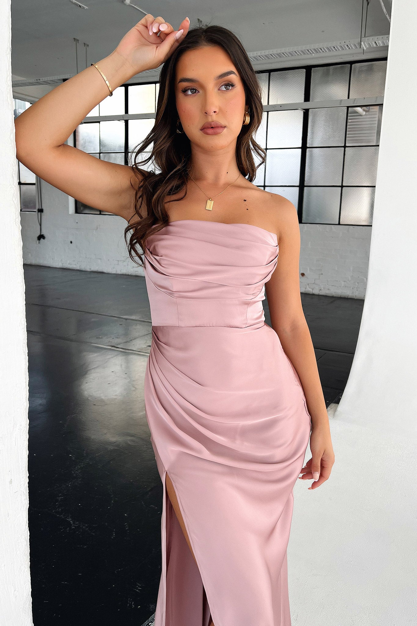 Lola Maxi Dress - Blush-Coutiqo