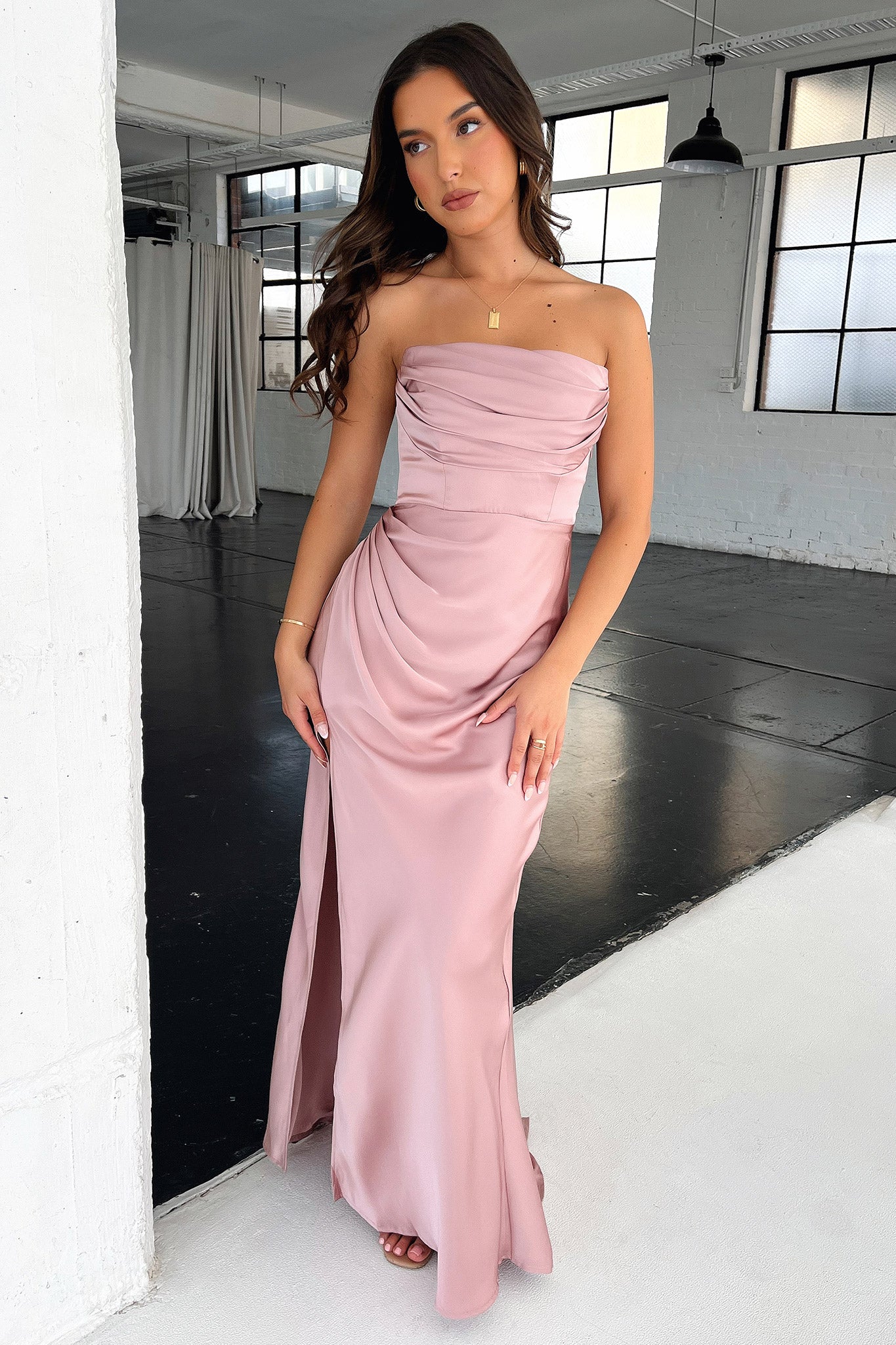 Lola Maxi Dress - Blush-Coutiqo