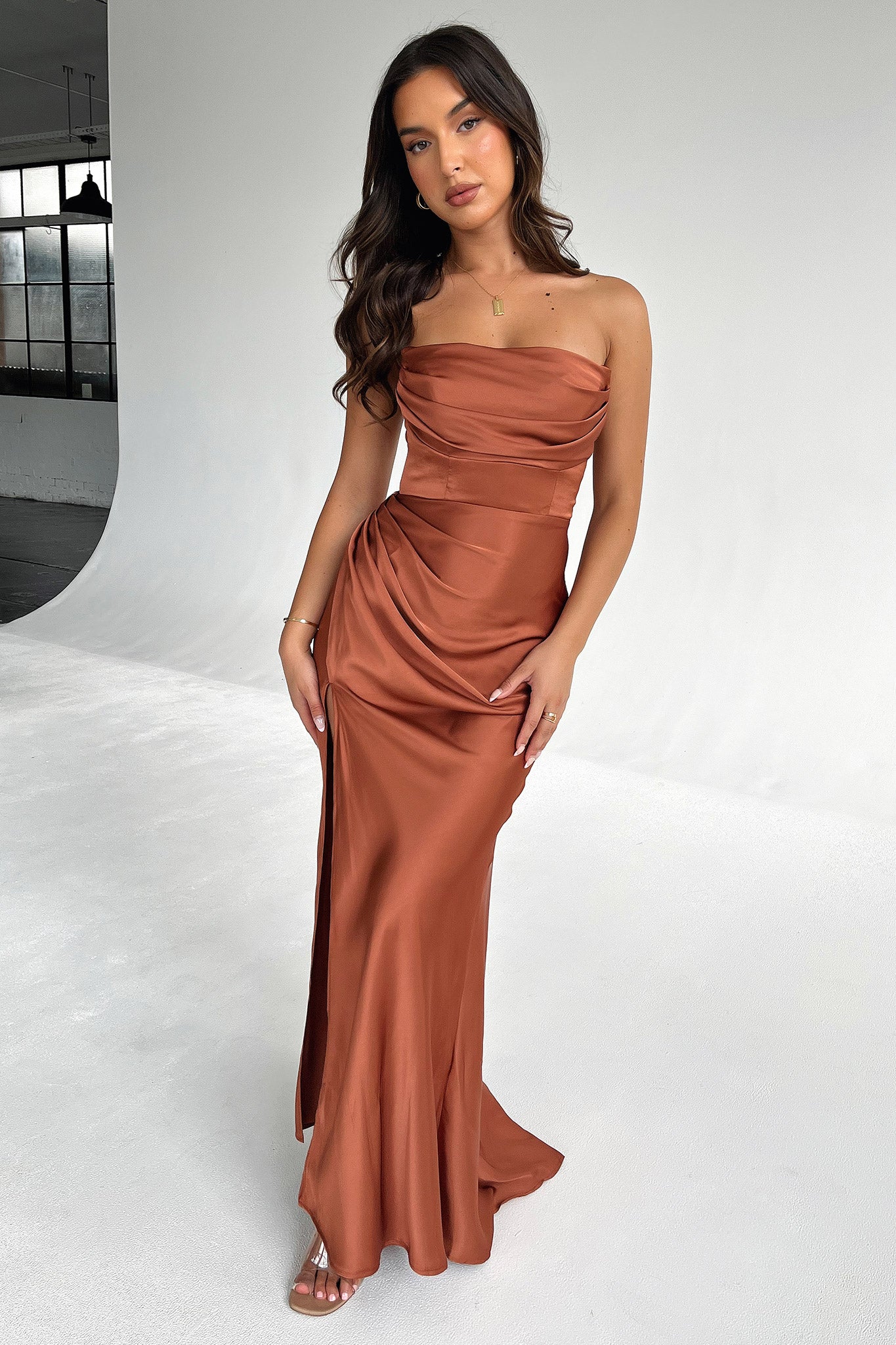 Lola Maxi Dress - Rust-Coutiqo