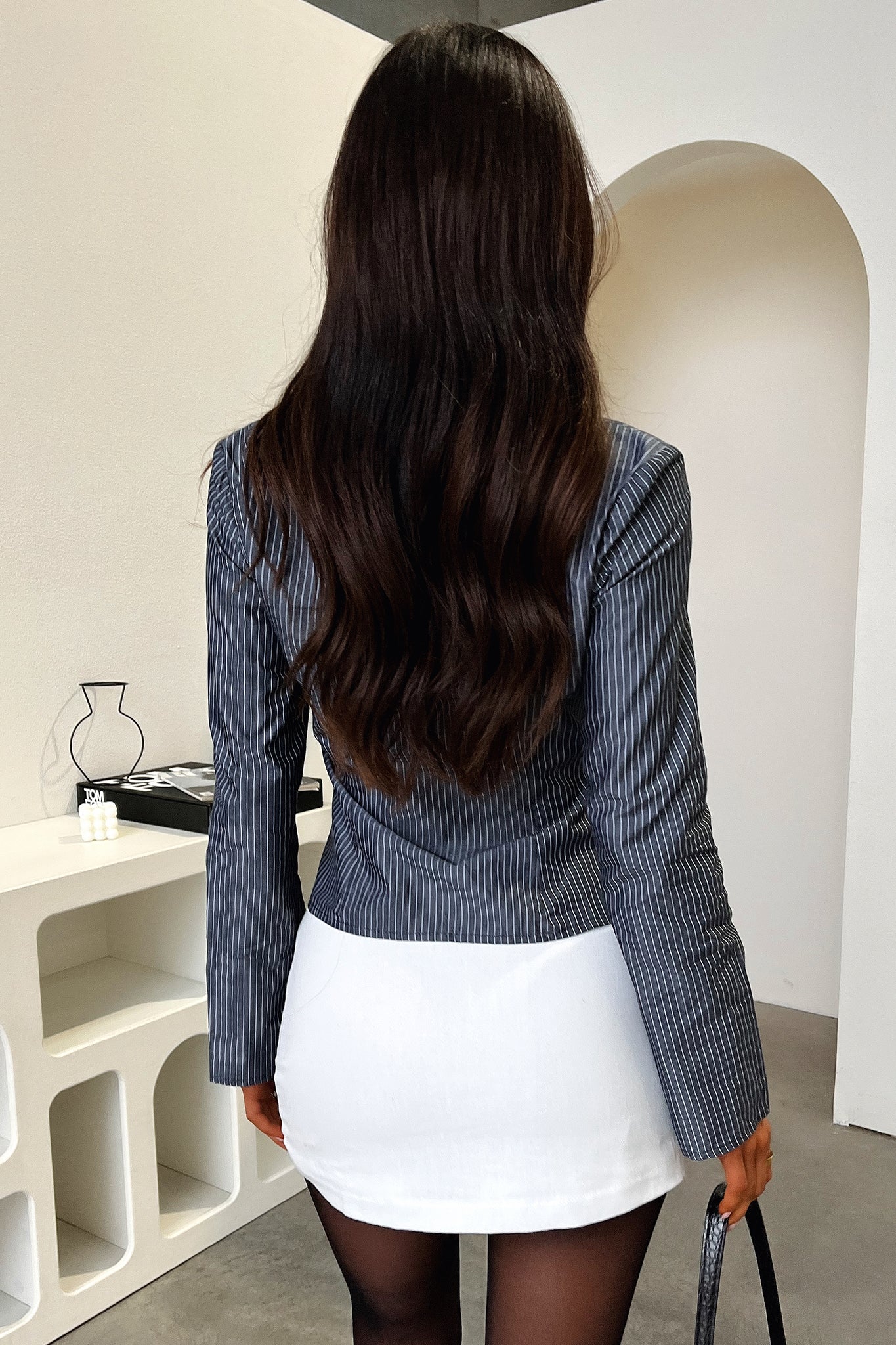 Lori Long Sleeve Shirt - Pinstripe-Coutiqo
