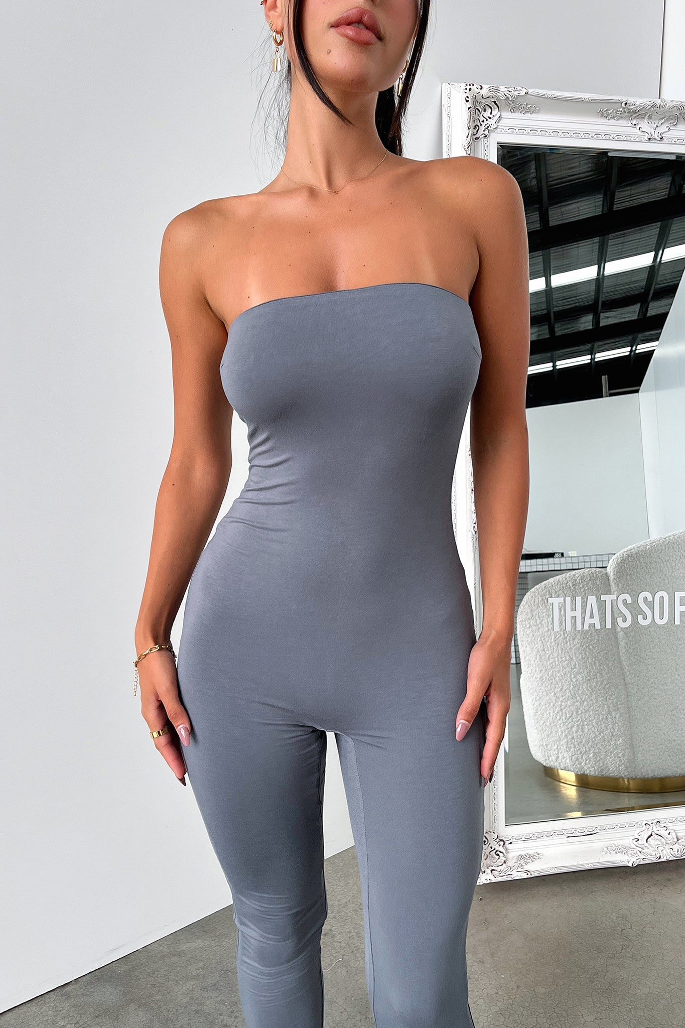 Lotani Jumpsuit - Charcoal-Coutiqo