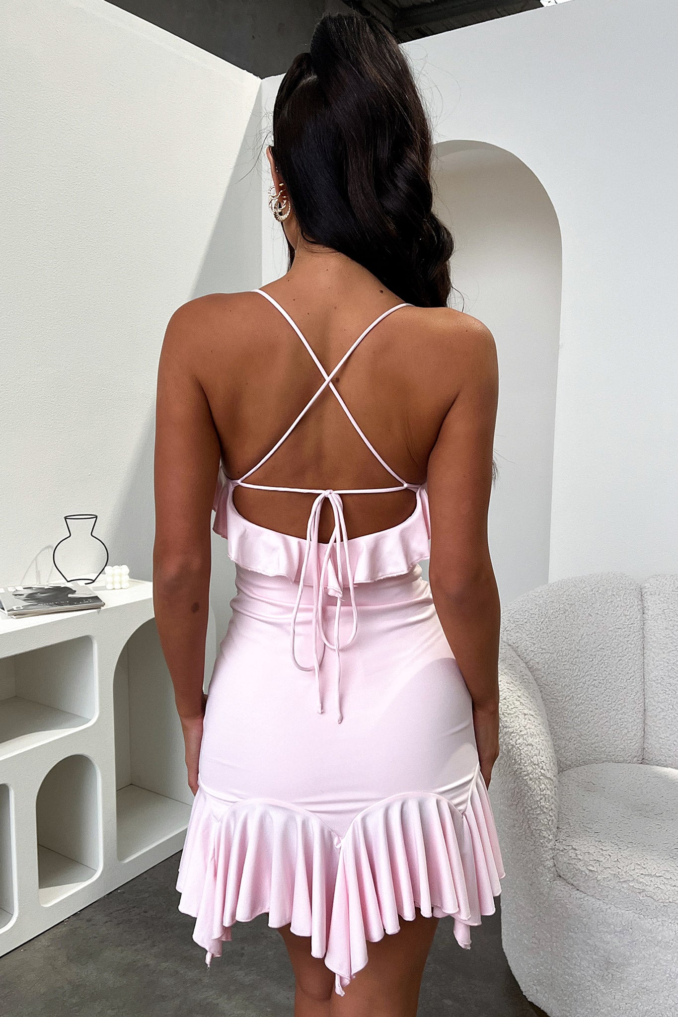 Lucilla Dress - Pink-Coutiqo