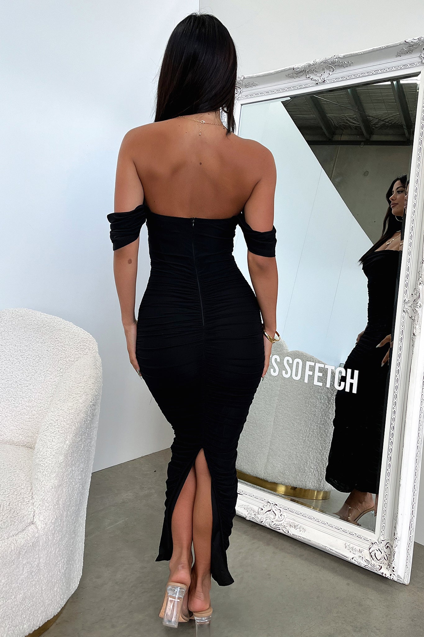 Lucinda Maxi Dress - Black-Coutiqo