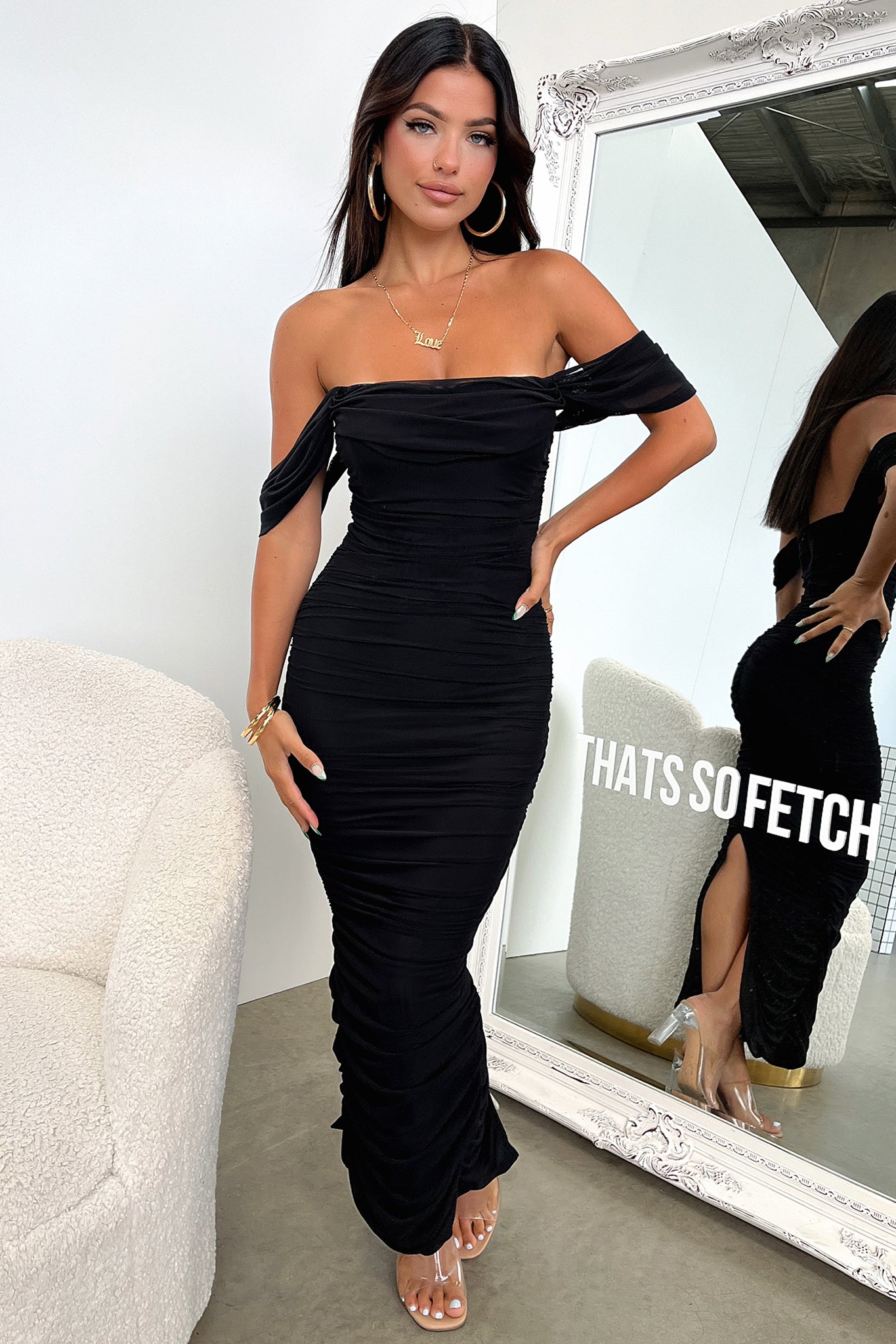 Lucinda Maxi Dress - Black-Coutiqo