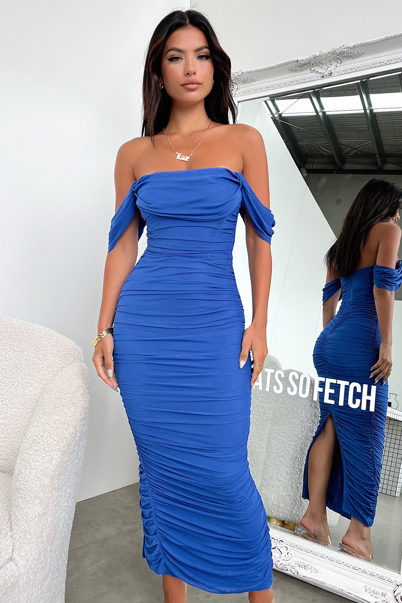 Lucinda Maxi Dress - Royal Blue-Coutiqo