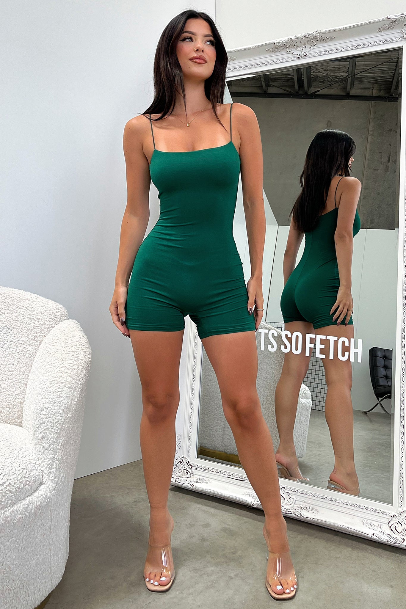 Mace Playsuit - Emerald-Coutiqo