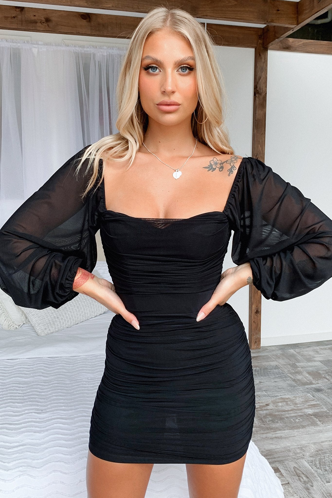 Marie Dress - Black-Coutiqo