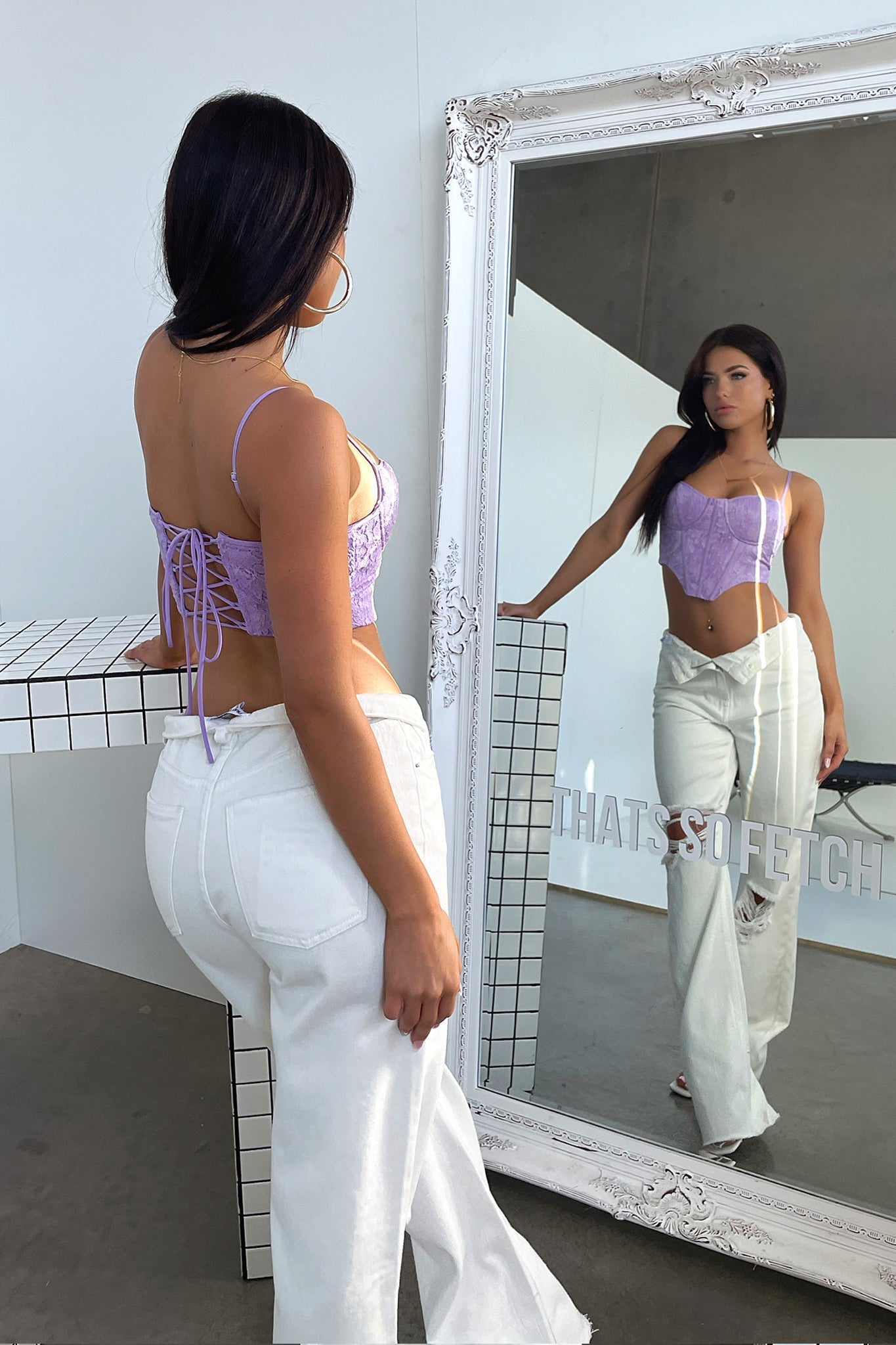 Marko Lace Corset - Lilac-Coutiqo