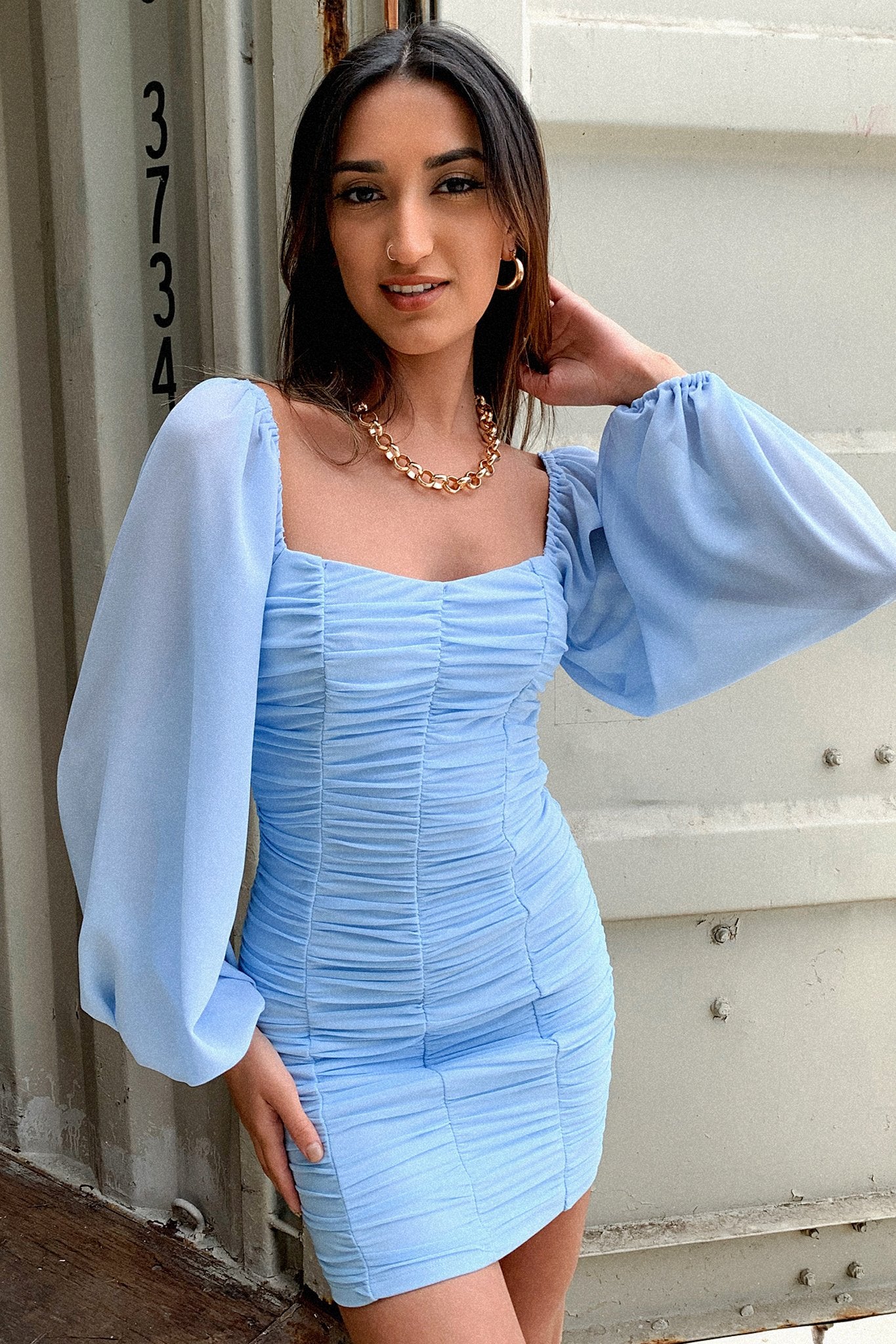 Martini Dress - Blue-Coutiqo