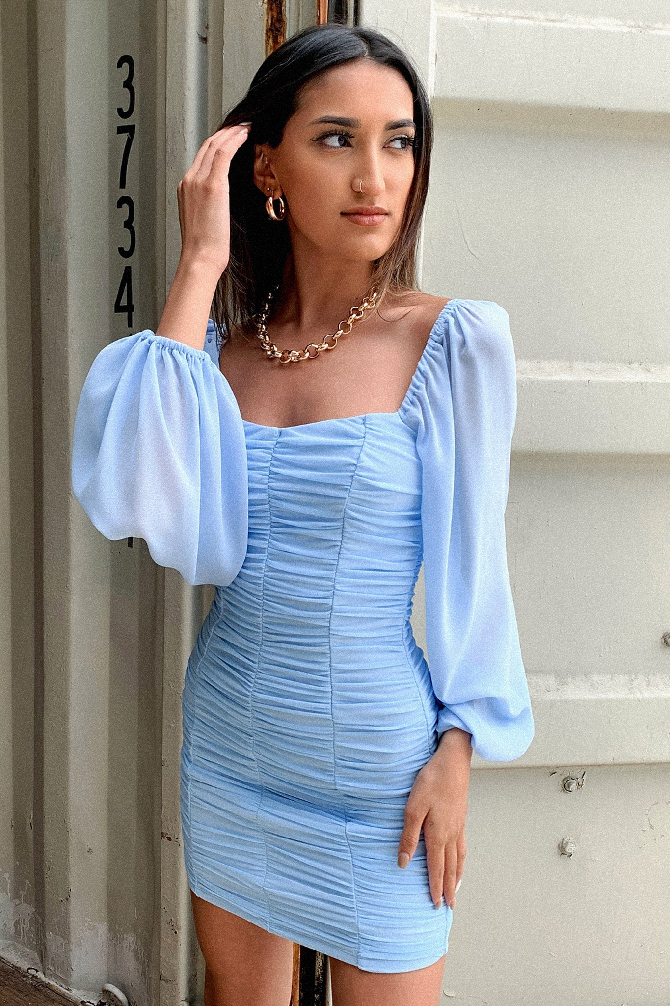 Martini Dress - Blue-Coutiqo