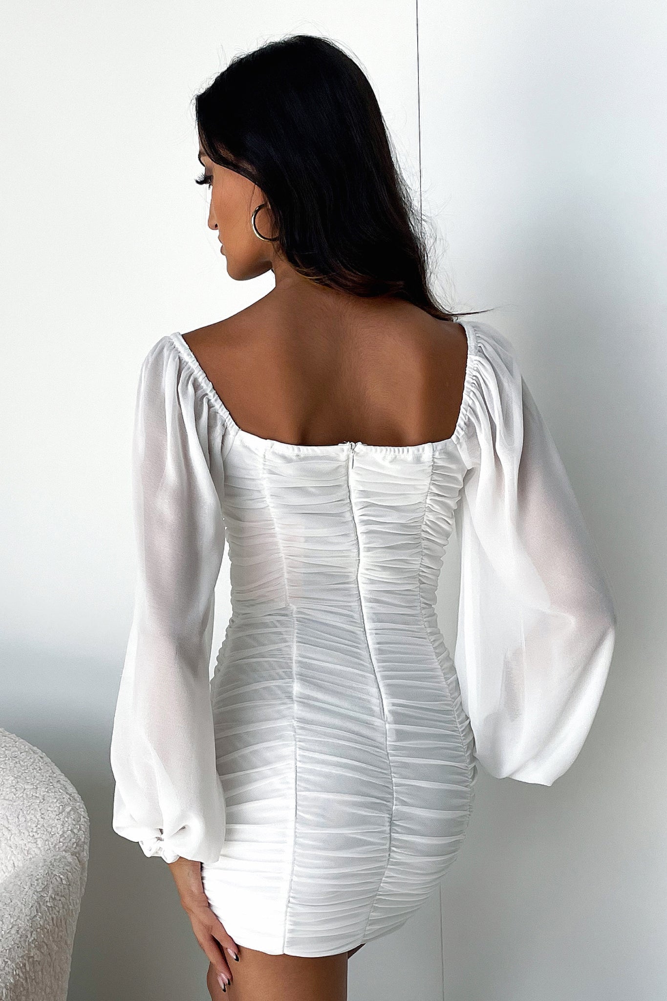 Martini Dress - White-Coutiqo