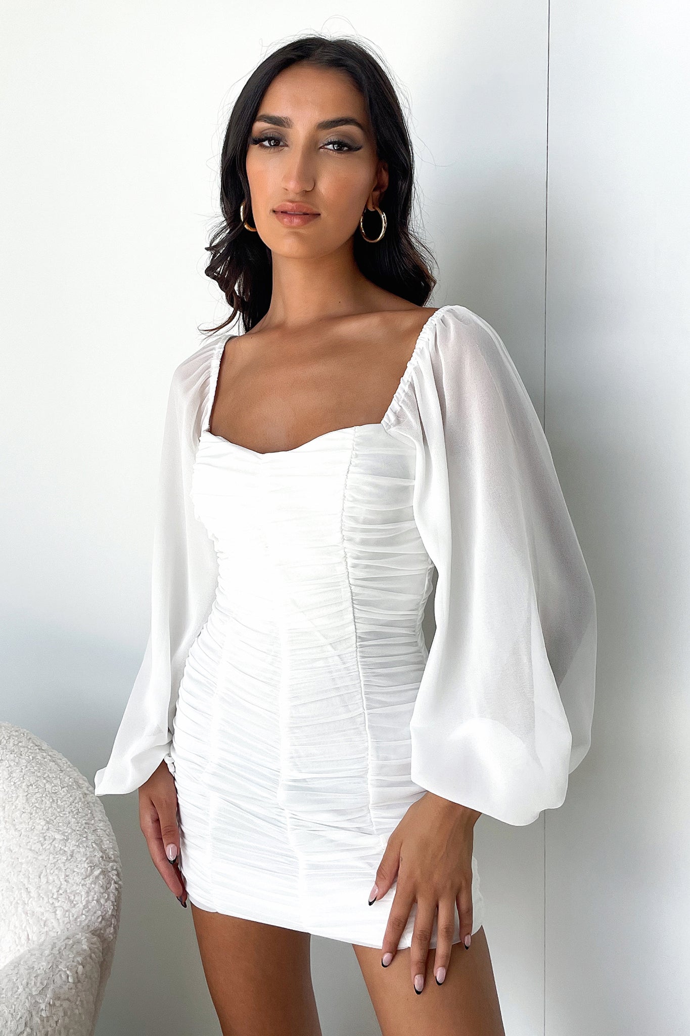 Martini Dress - White-Coutiqo