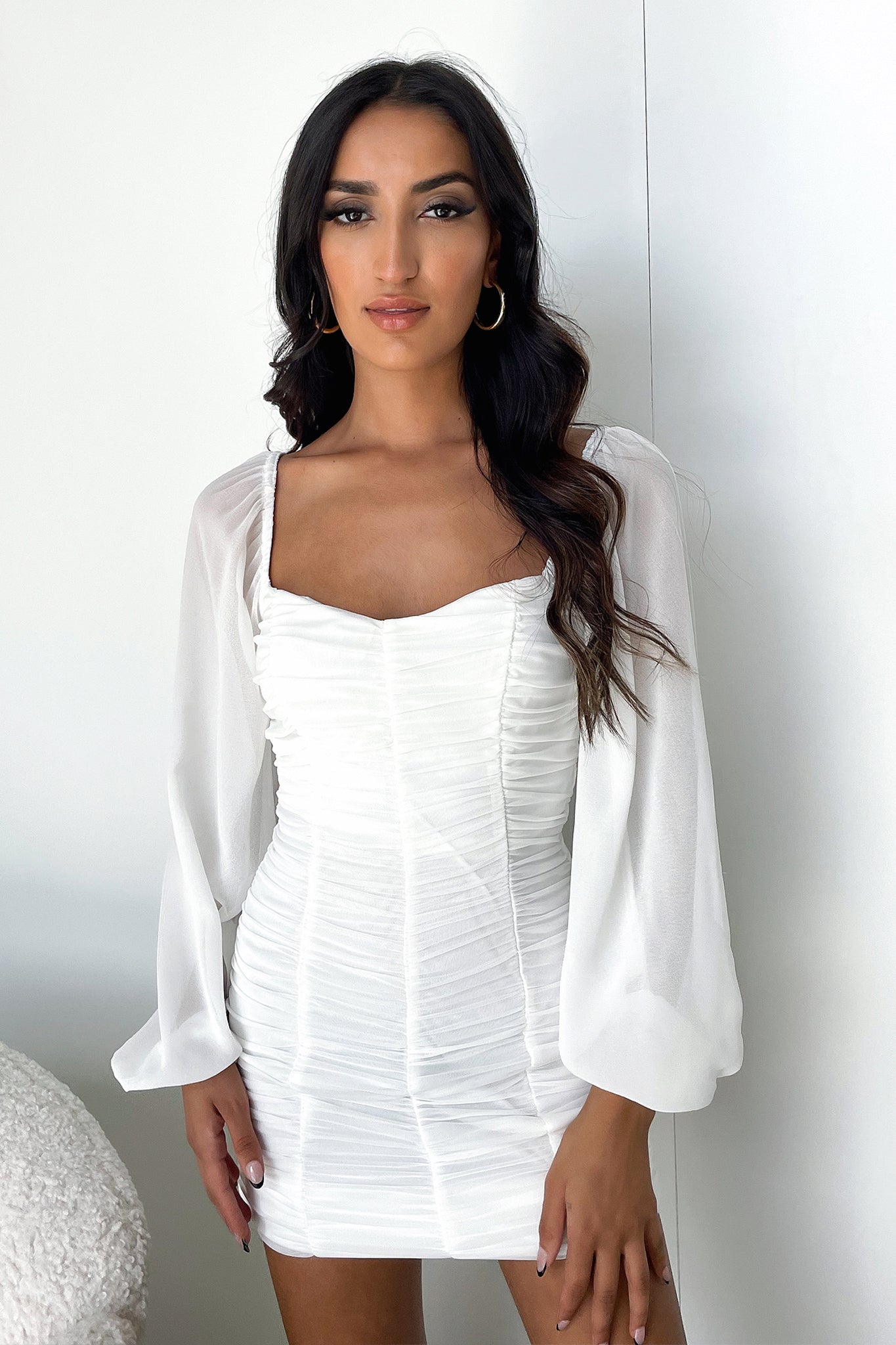 Martini Dress - White-Coutiqo