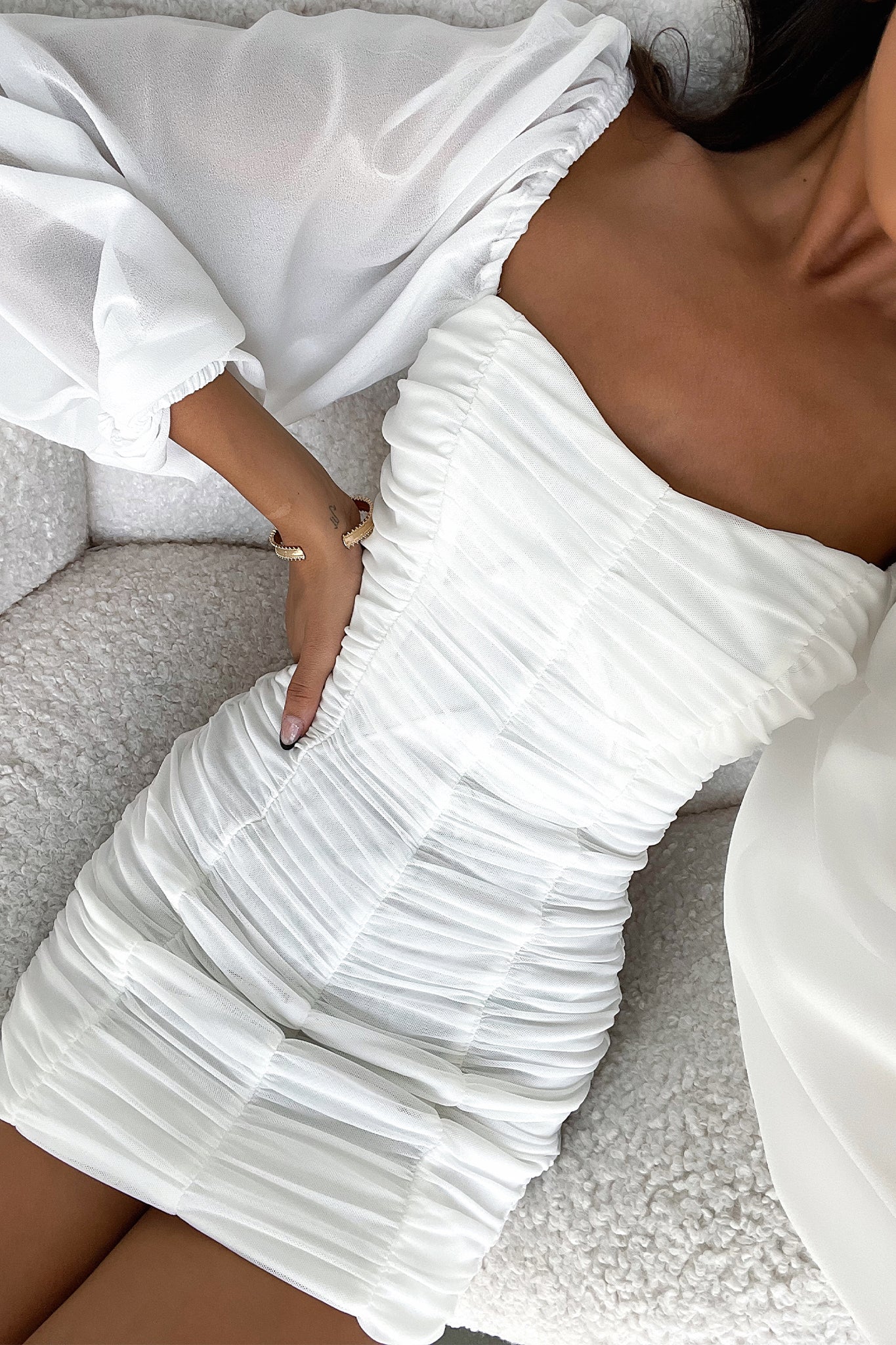 Martini Dress - White-Coutiqo