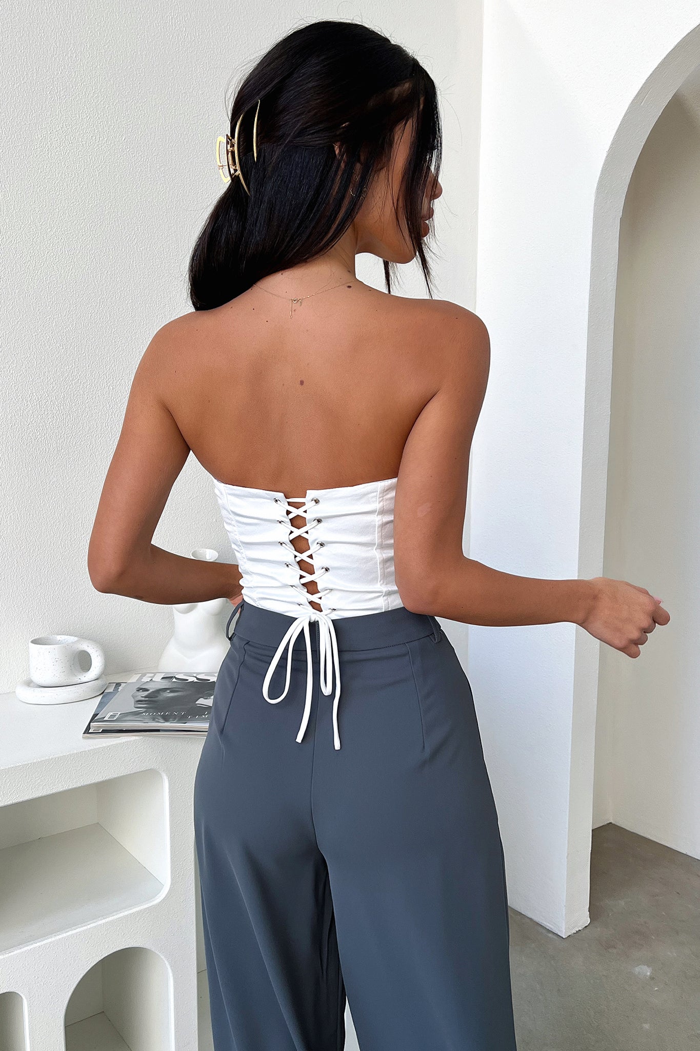 Melika Corset - White-Coutiqo
