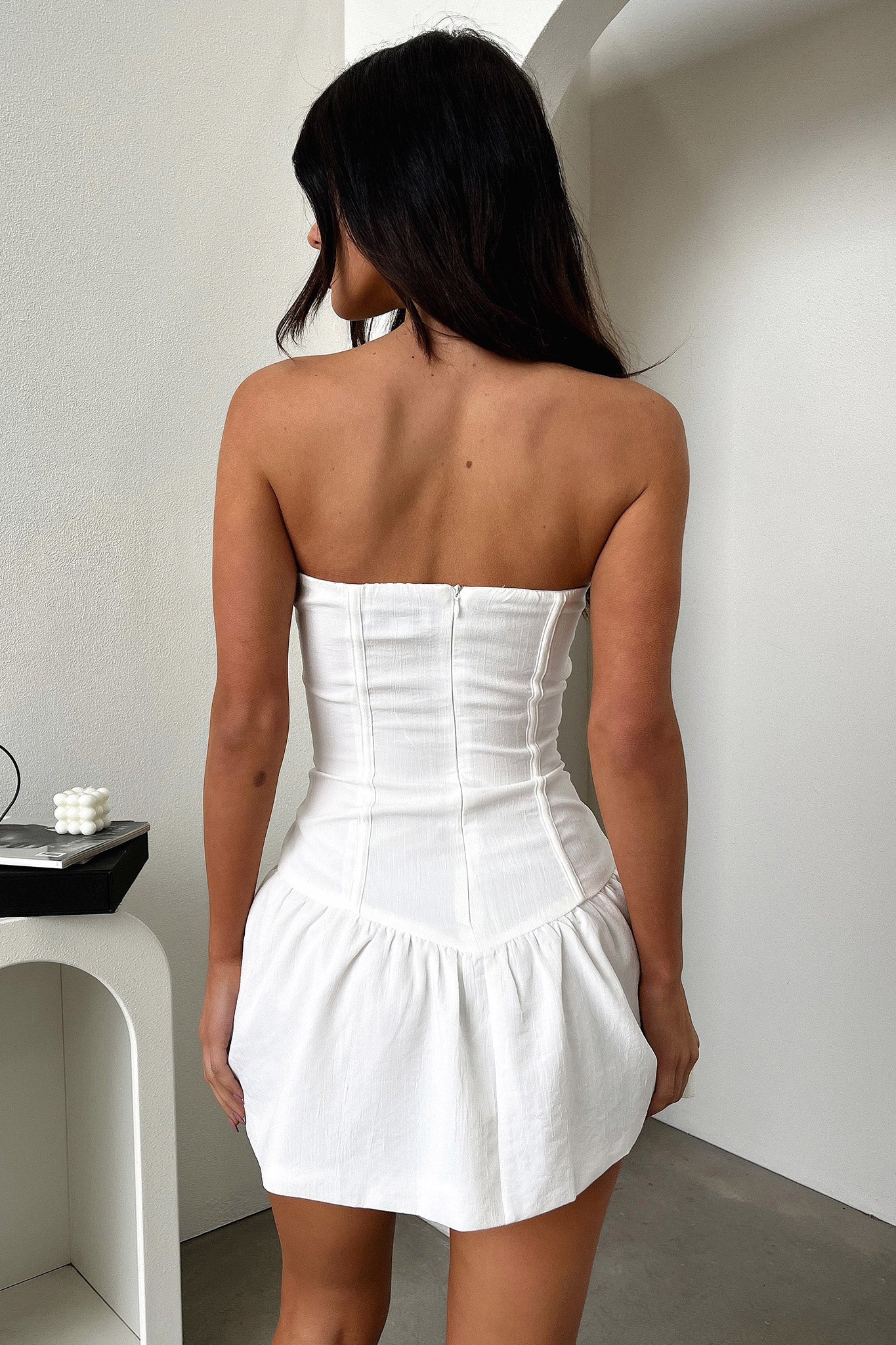 Melrose Dress - White-Coutiqo