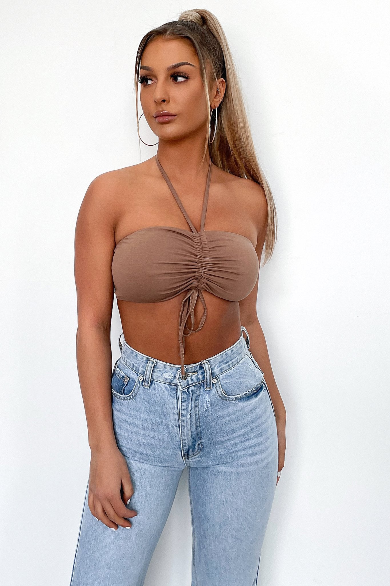 Mercede Crop - Brown-Coutiqo