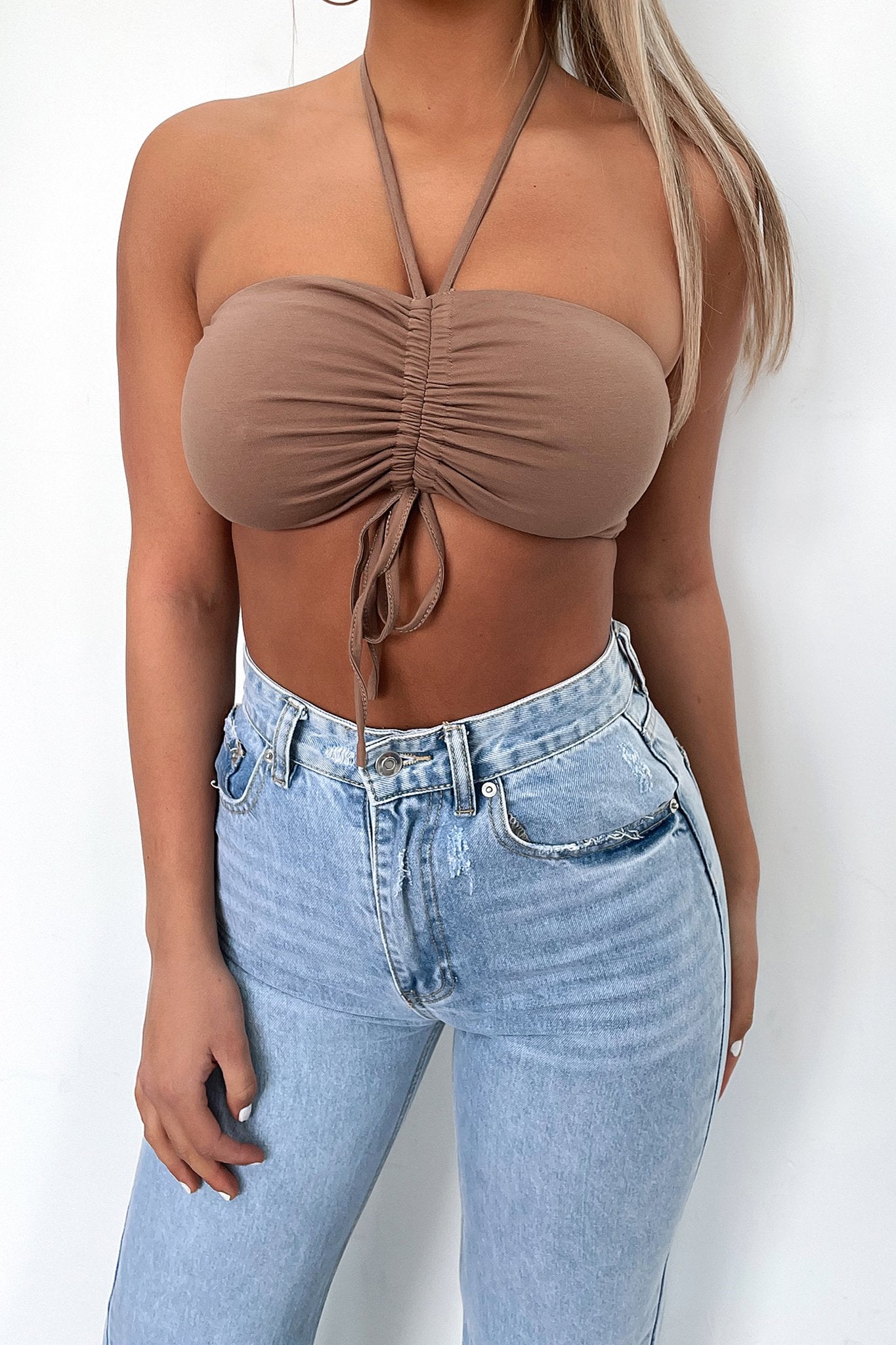 Mercede Crop - Brown-Coutiqo