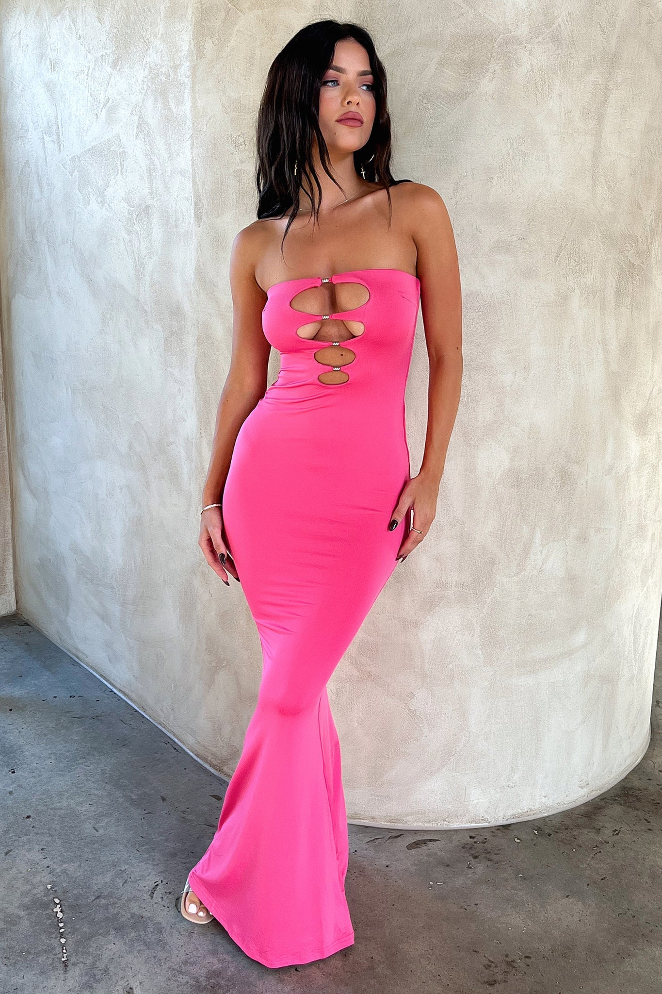 Miami Maxi Dress - Hot Pink-Coutiqo