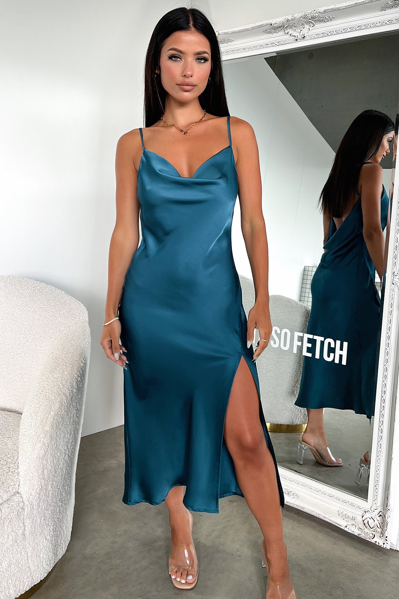 Melinda Maxi Dress - Emerald-Coutiqo