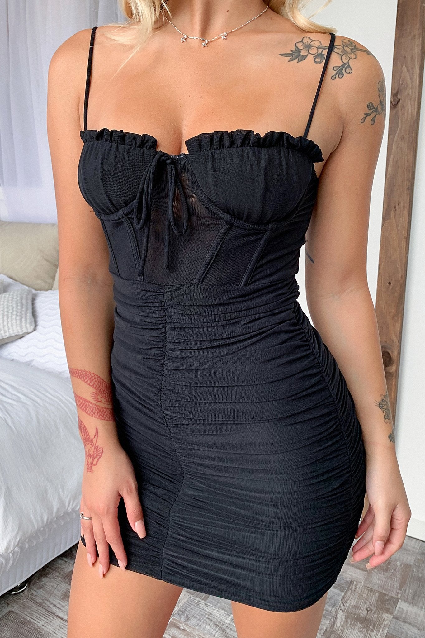 Mikail Dress - Black-Coutiqo