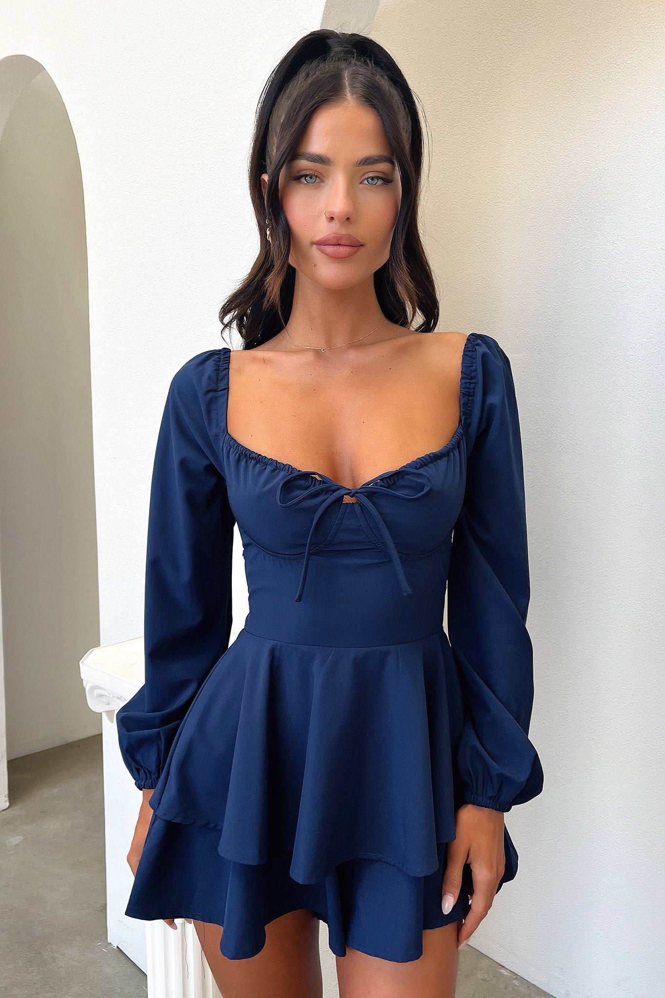 Mila Playsuit - Navy-Coutiqo