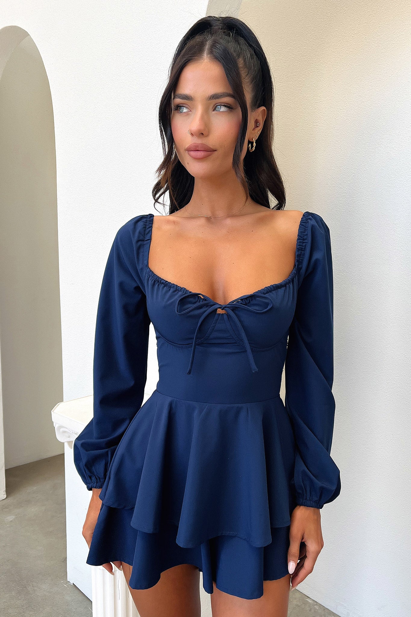 Mila Playsuit - Navy-Coutiqo