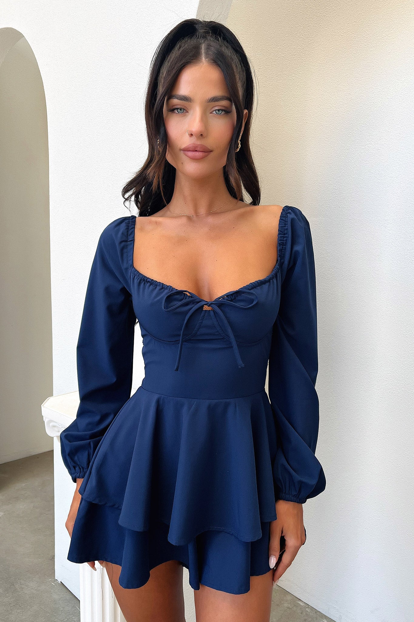 Mila Playsuit - Navy-Coutiqo