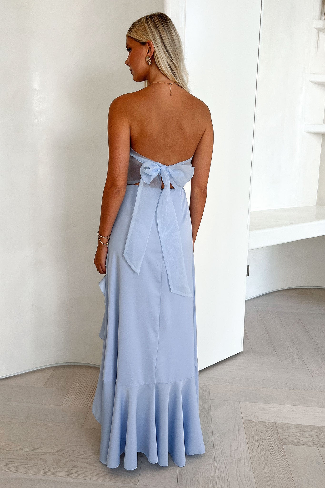 Milford Strapless Maxi Dress - Blue-Coutiqo