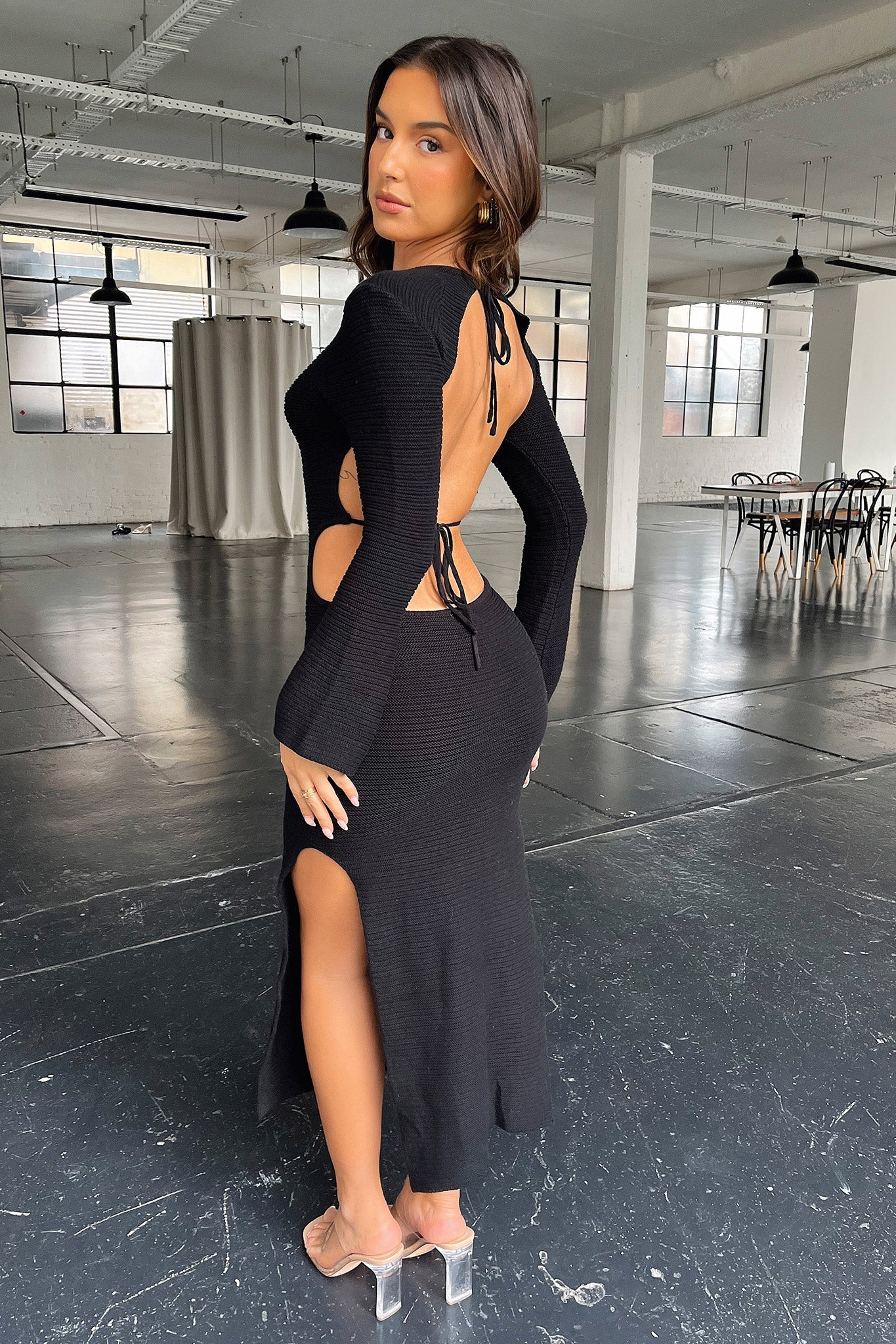 Milos Maxi Dress - Black-Coutiqo