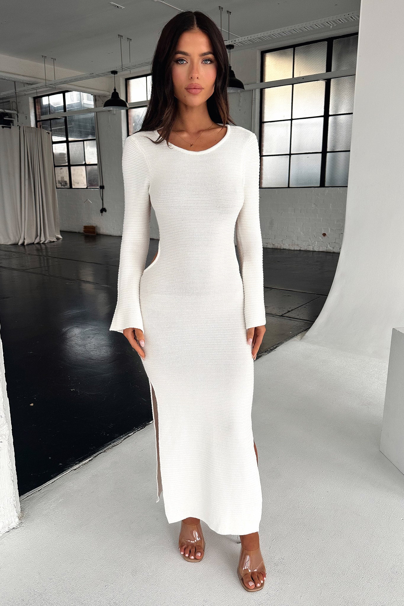 Milos Maxi Dress - White-Coutiqo