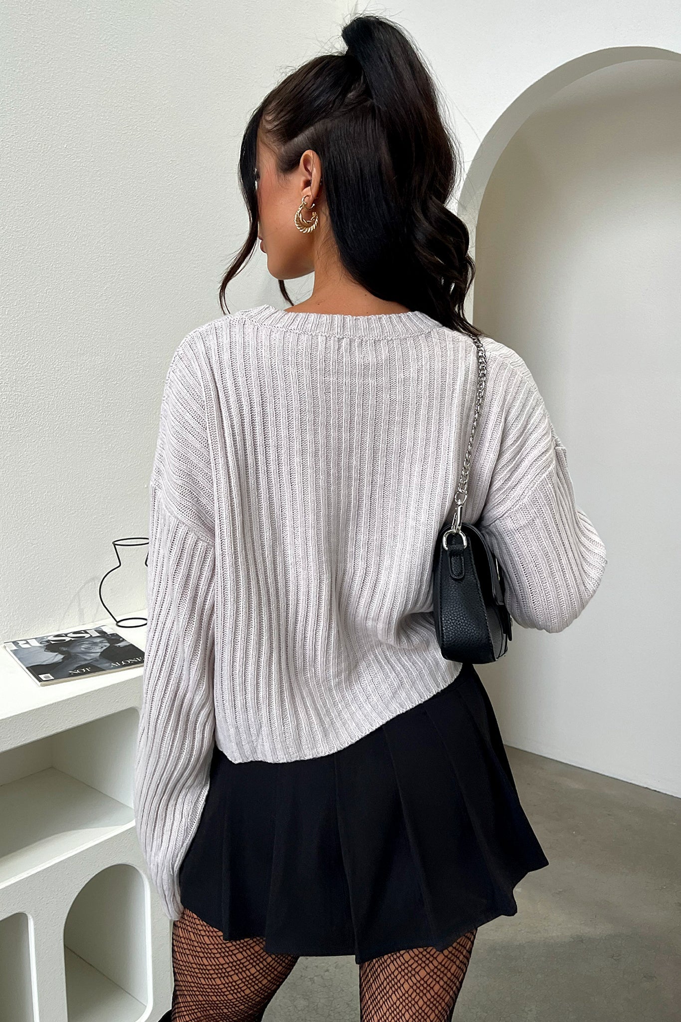 Mina Knit - Grey-Coutiqo