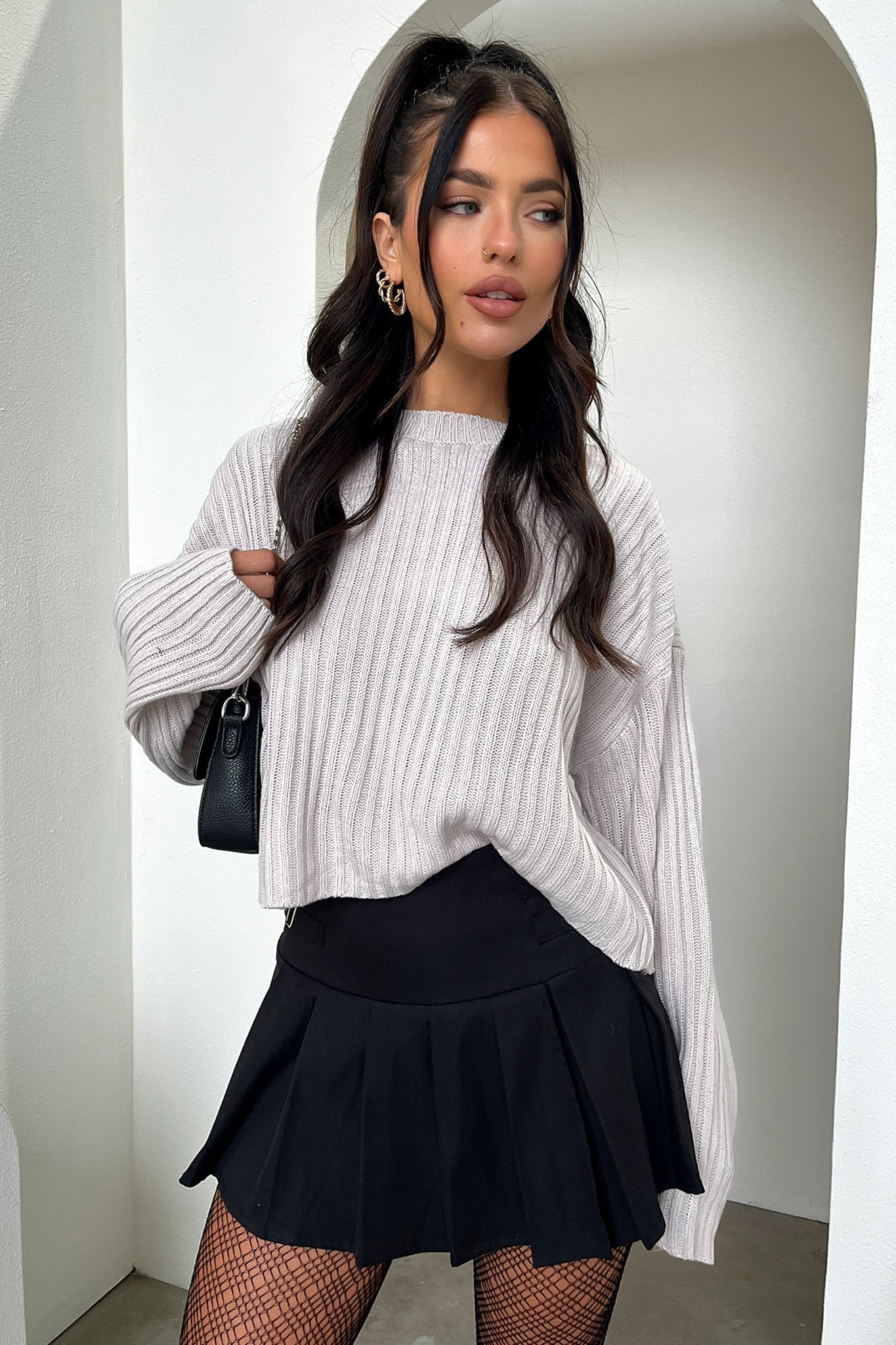 Mina Knit - Grey-Coutiqo