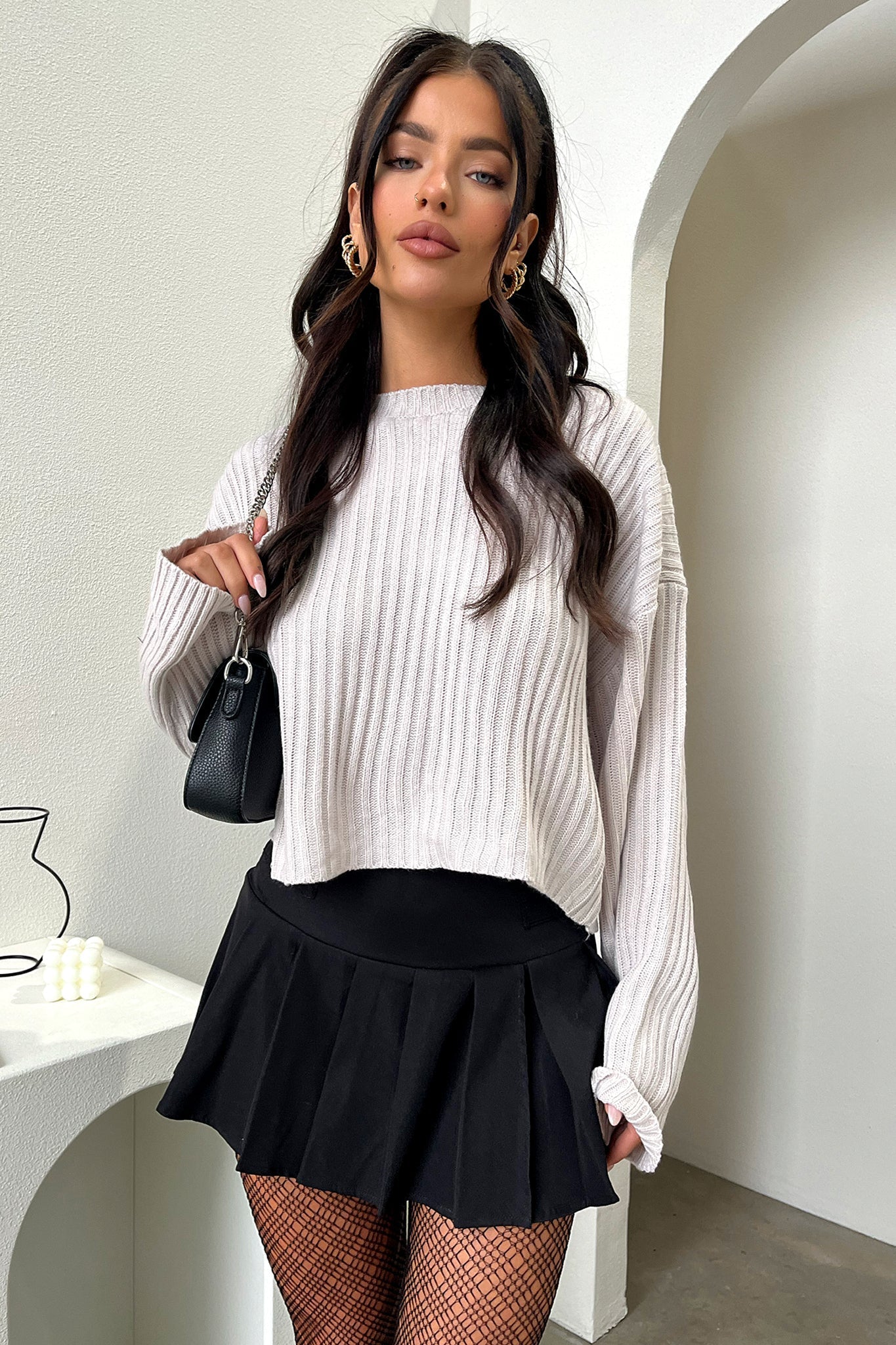 Mina Knit - Grey-Coutiqo