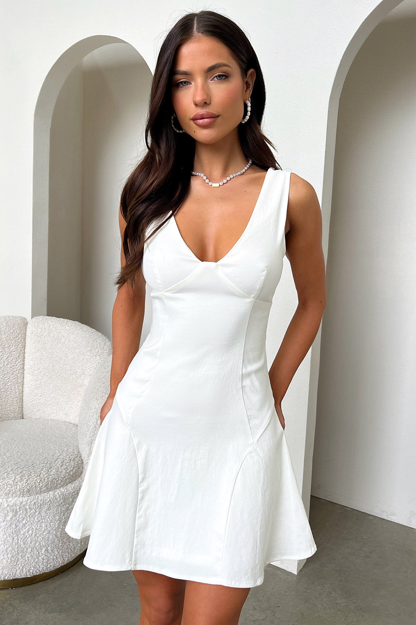Morelle Dress - White-Coutiqo
