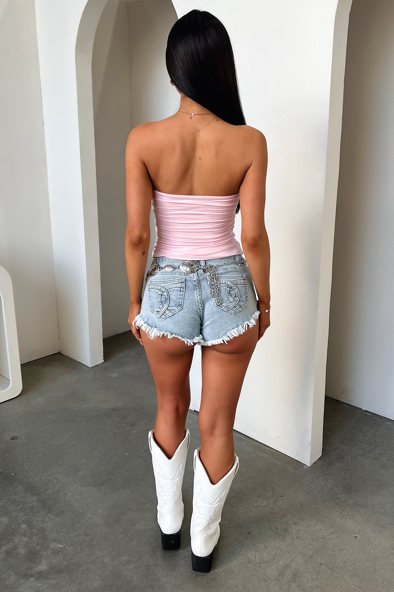 Myah Bandeau Top - Pink-Coutiqo