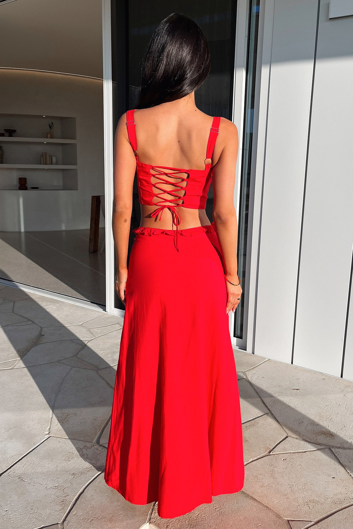 Nakia Top - Red-Coutiqo